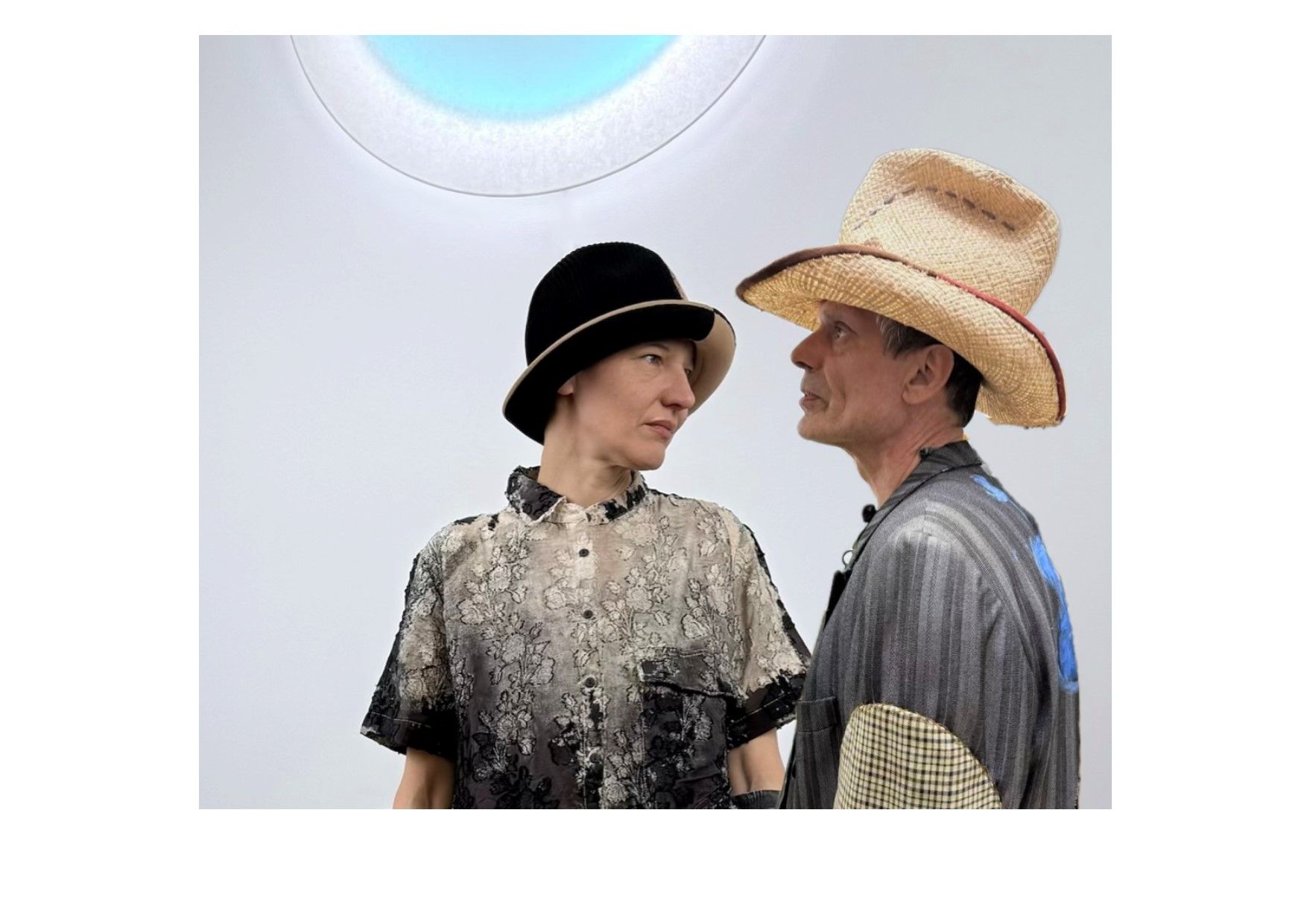 Wearable art shown by two members of the Gallery