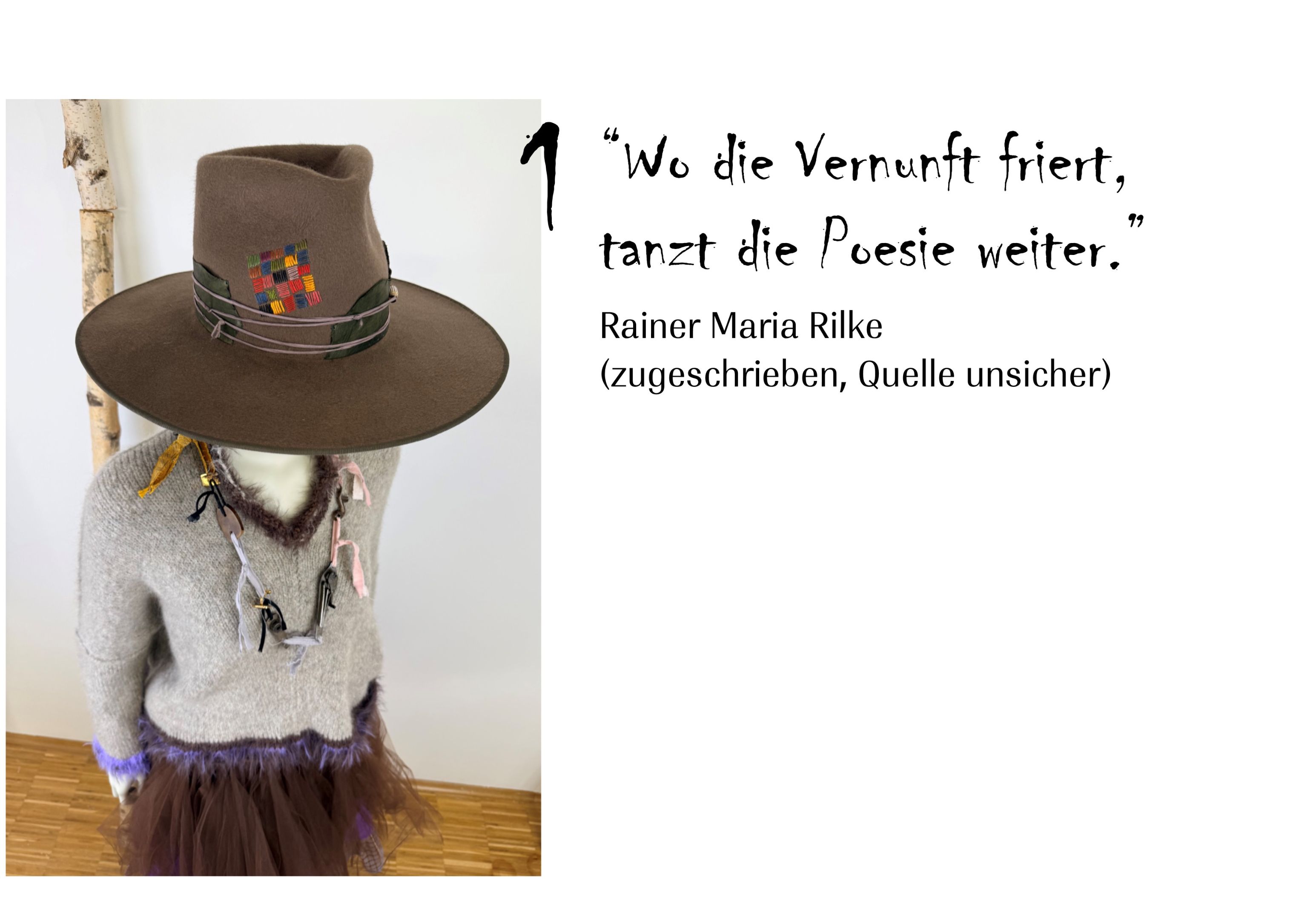 Rainer Maria Rilke Zitat “Wo die Vernunft friert, tanzt die Poesie weiter.”