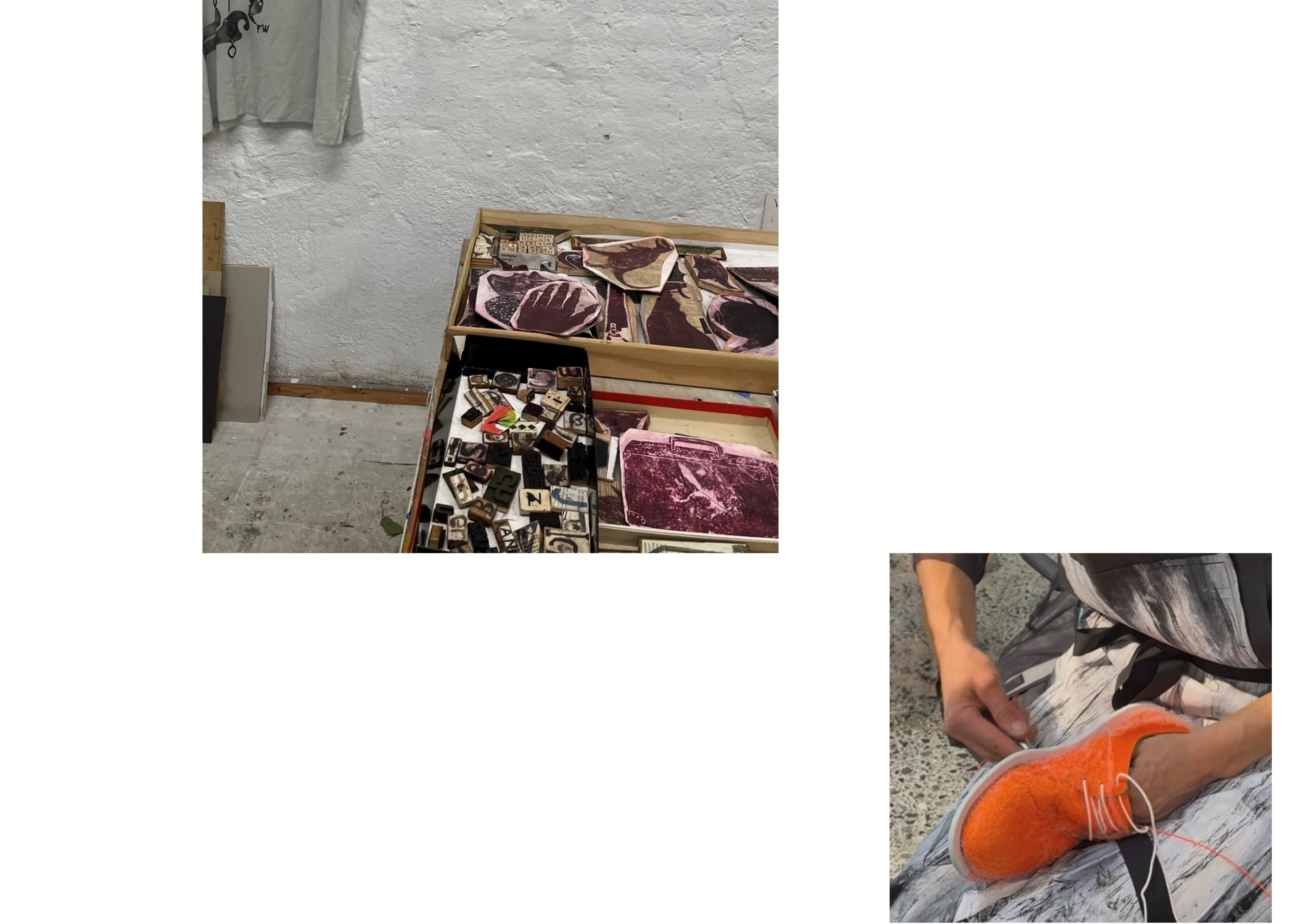 working by hand with professional tools