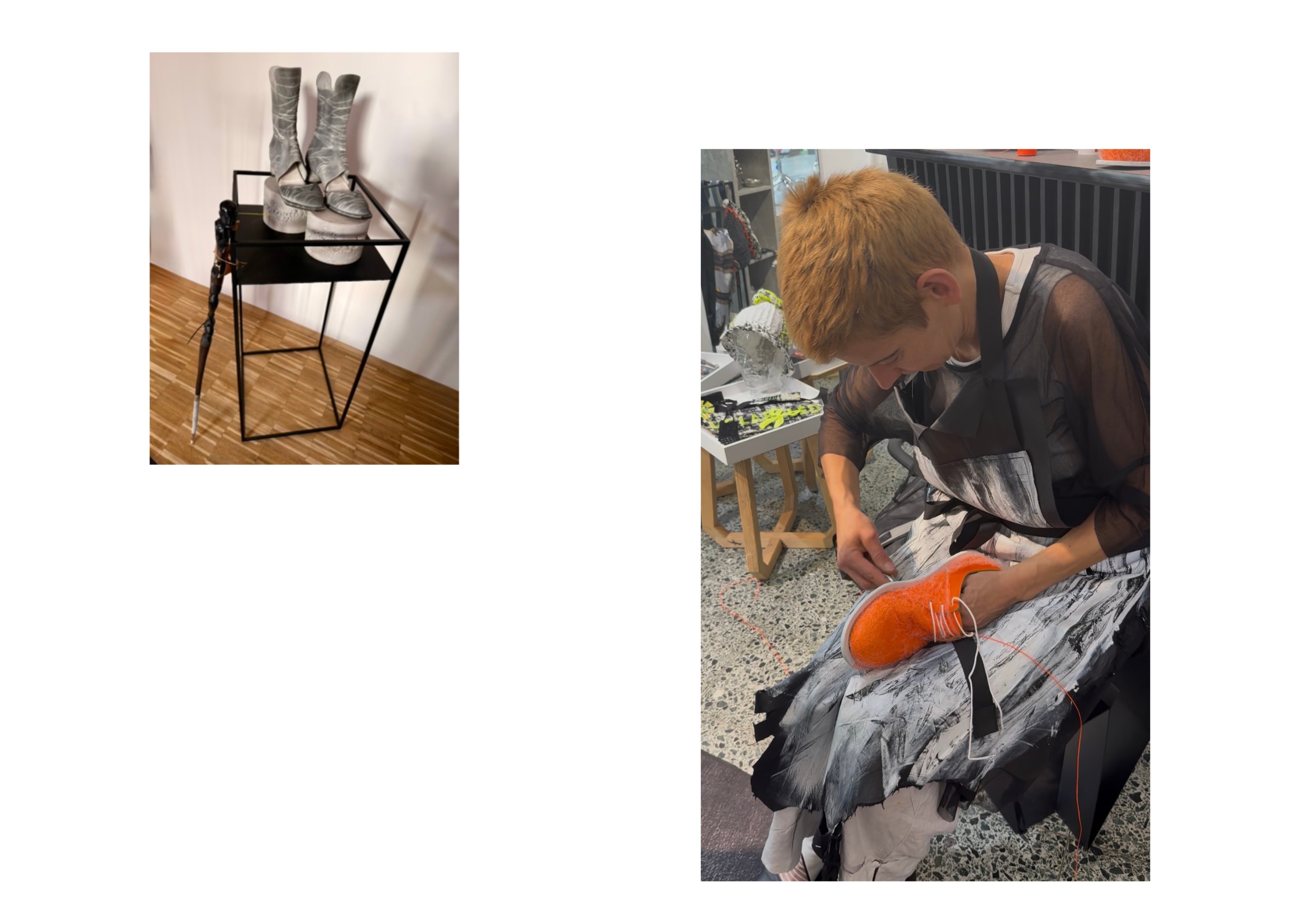 Upcyclng design- art shoes by Katarina Mikrut