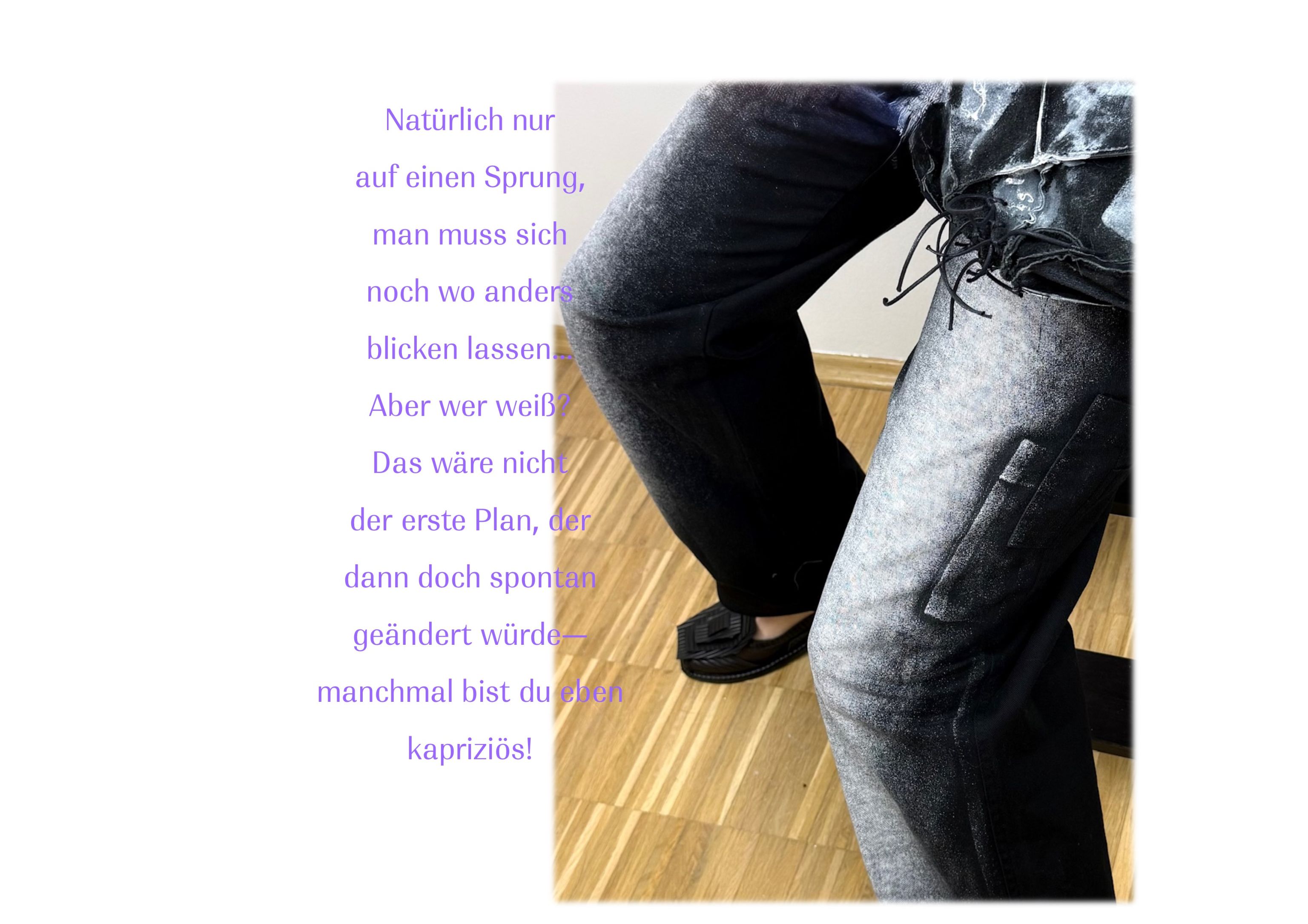 Hose mit individueller Veredelung